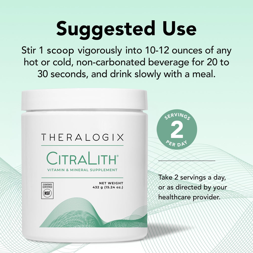 Package label of CitraLith showing ingredients