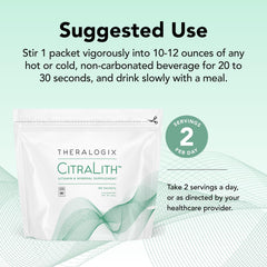 Unflavored Citrilith packet ready to mix into a beverage