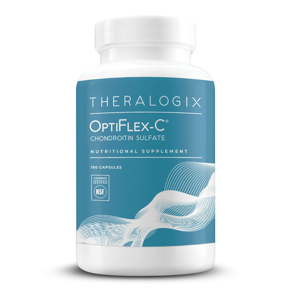 Theralogix OptiFlex-C chondroitin sulfate bottle for daily joint support.
