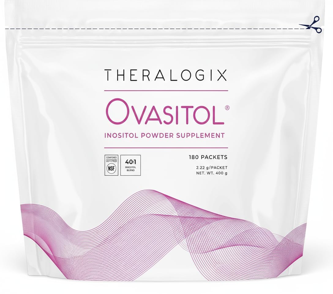 Theralogix Ovasitol box front showing convenient packaging.