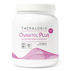 Theralogix Ovasitol Plus bottle with capsules for daily metabolic support
