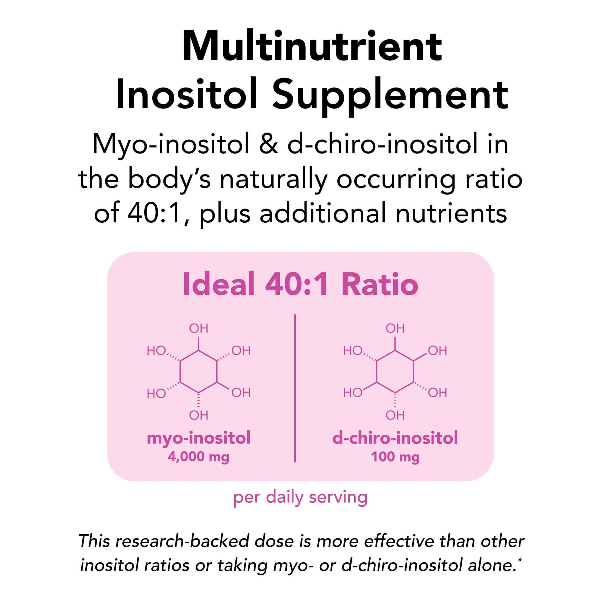 Theralogix Ovasitol Plus bottle label close-up highlighting NSF purity verification