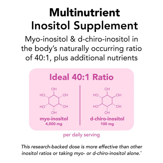 Theralogix Ovasitol Plus bottle label close-up highlighting NSF purity verification