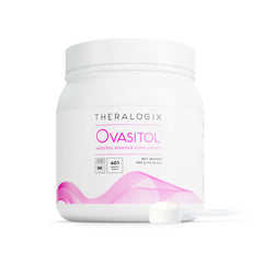 Theralogix Ovasitol canister front, ready for daily mix in your routine.