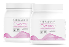 Theralogix Ovasitol powder canister with scoop for daily use and cycle support