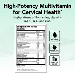 Theralogix ProCerv HP bottle back label reveals 90-day supply for daily wellness