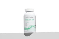 Theralogix ProCerv HP bottle shows indole-3-carbinol and zinc ingredients for micronutrient balance