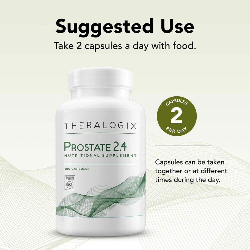 Theralogix label detail highlights ingredients and NSF certification.