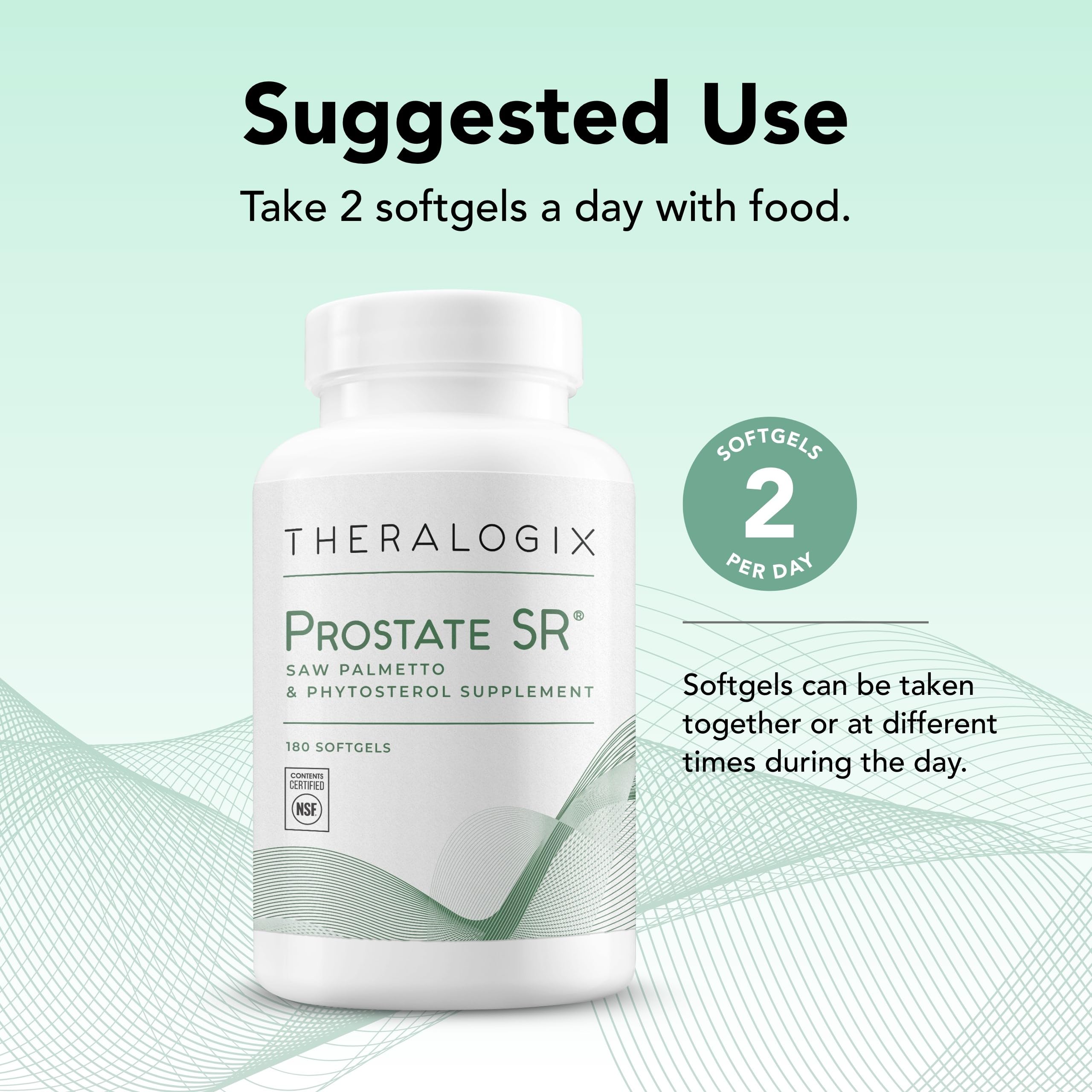 Theralogix Prostate SR label closeup highlighting premium ingredients
