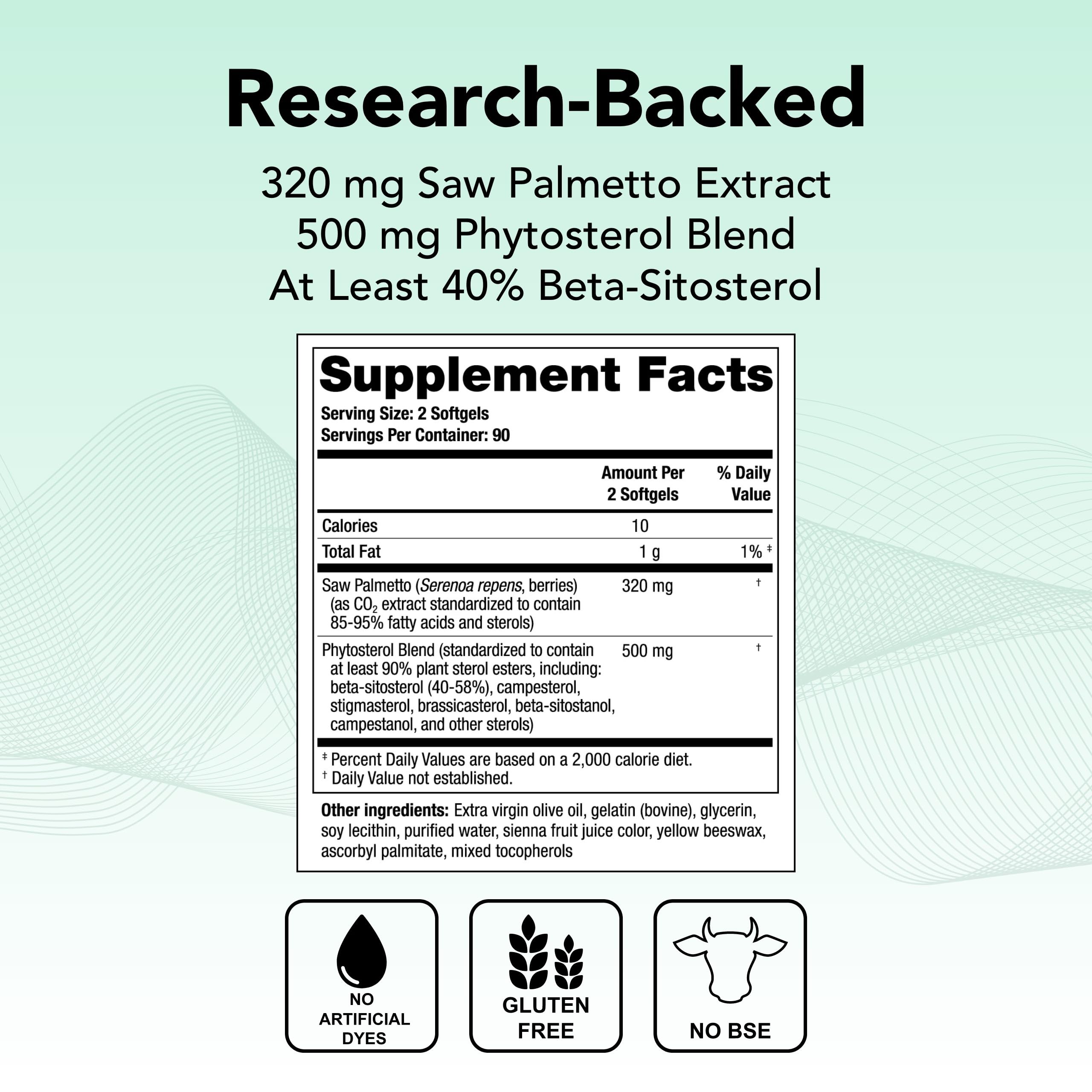 Theralogix Prostate SR softgels closeup showing easy-to-swallow capsules