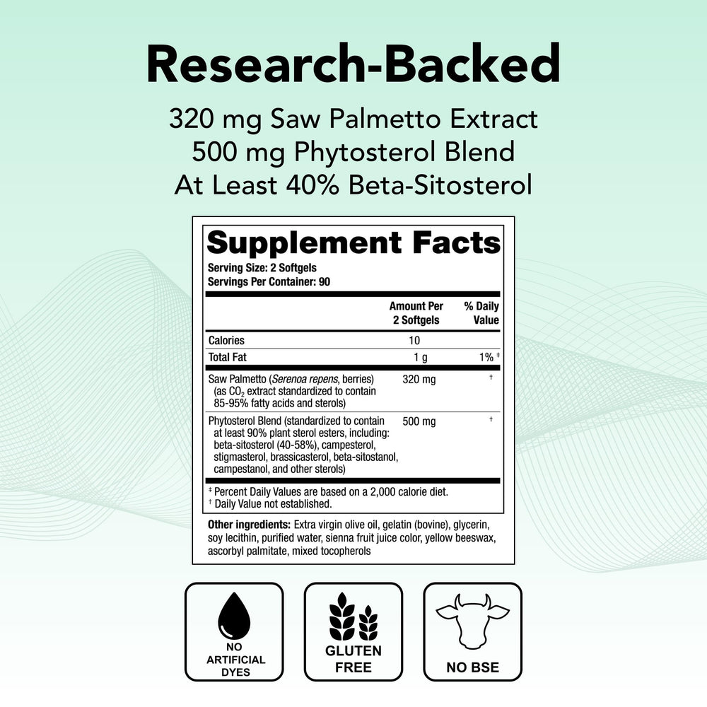 Theralogix Prostate SR softgels closeup showing easy-to-swallow capsules