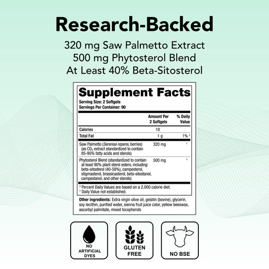 Theralogix Prostate SR softgels closeup showing easy-to-swallow capsules
