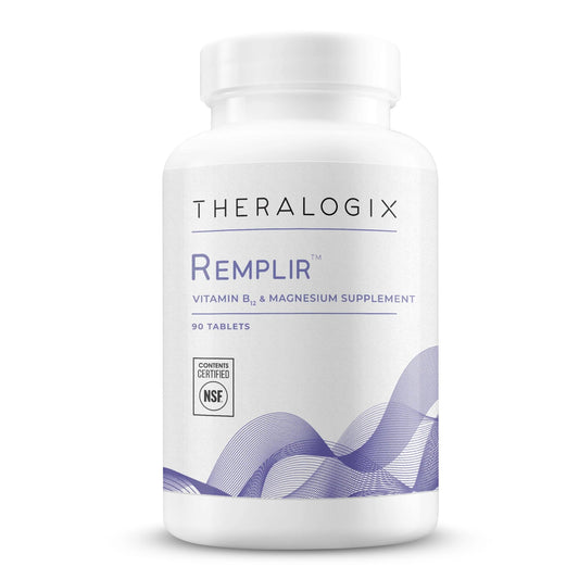 Theralogix Remplir bottle front showing a 90-day supply for daily energy and wellness