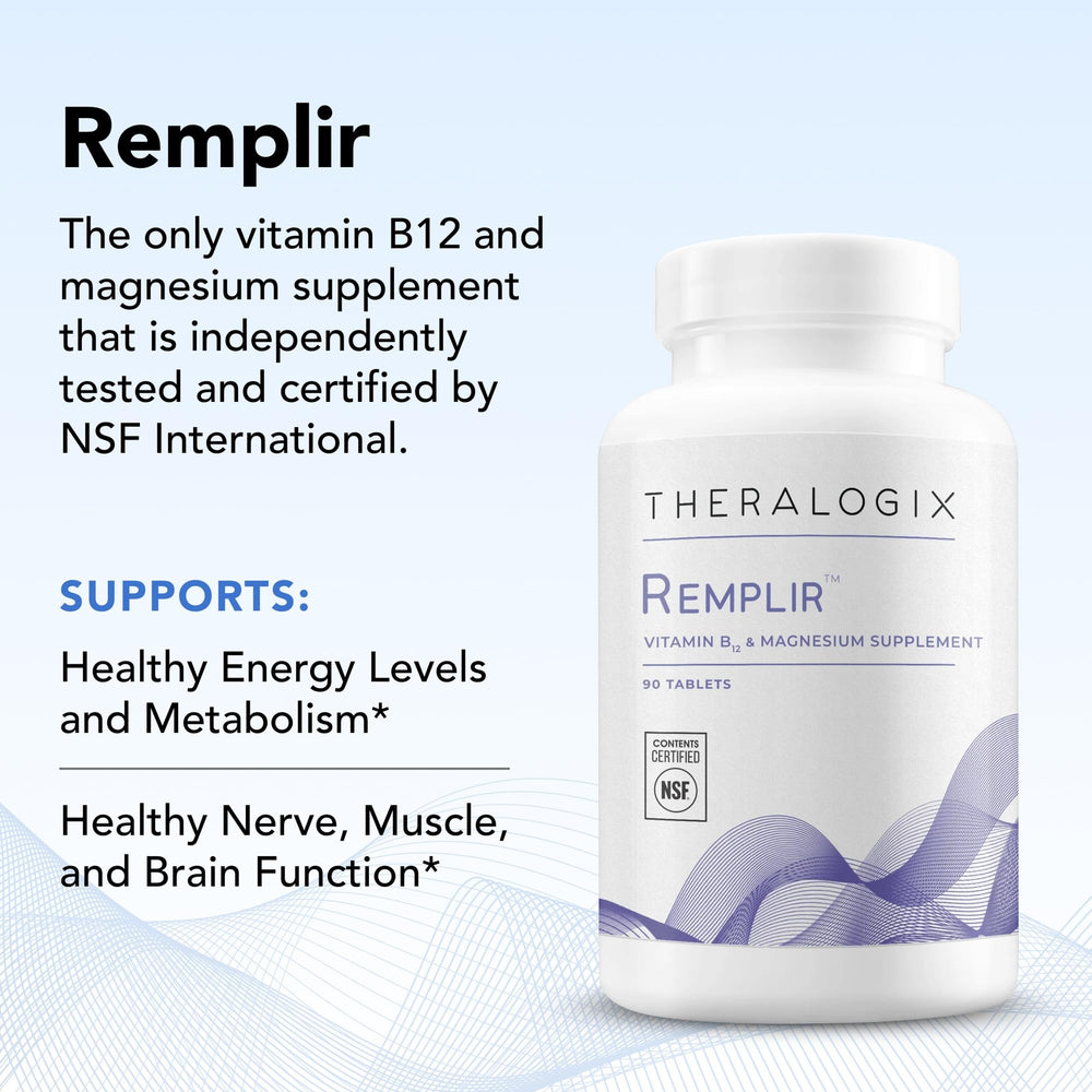 Theralogix Remplir tablets close-up shows chelated minerals for better uptake