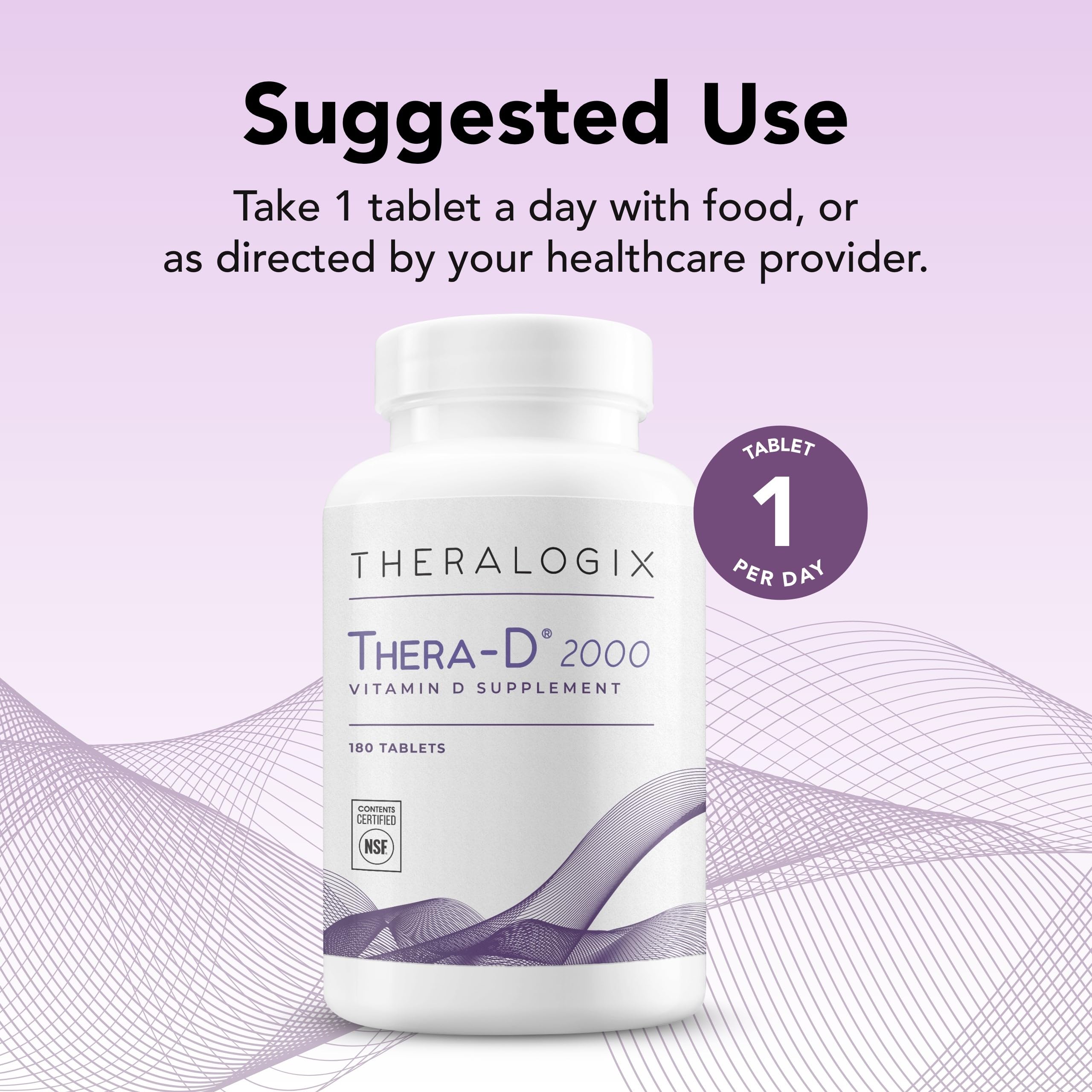 NSF certified seal on Thera-D 2000 packaging signals quality.
