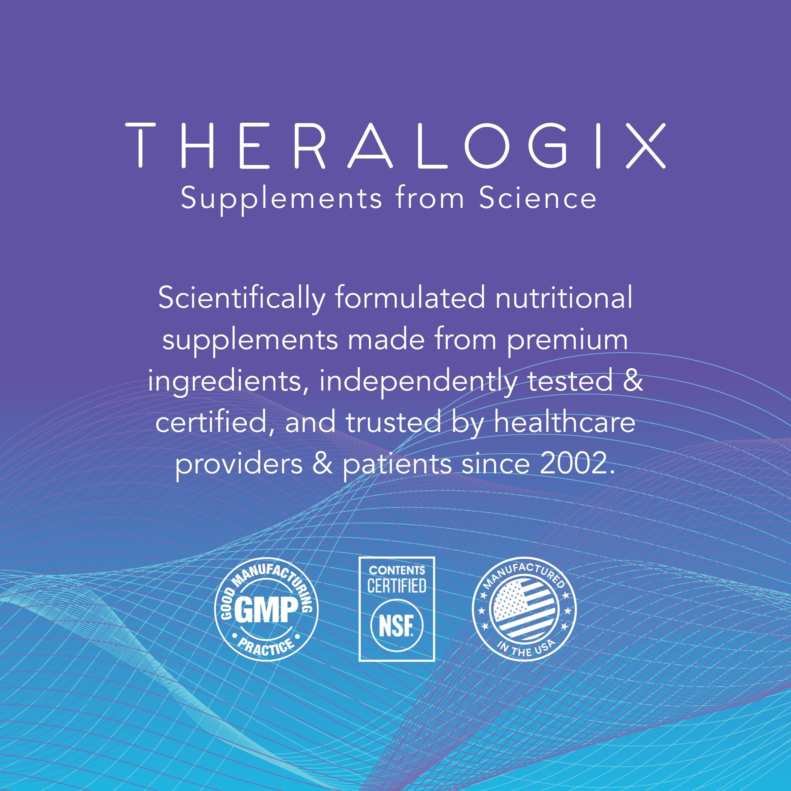 Theralogix Thera-D 4000 NSF certified badge signals purity and quality.