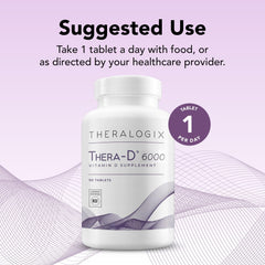 Theralogix Thera-D 6000 tablets shown ready for daily use.