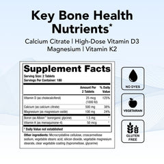 Theralogix TheraCal D2000 label detail highlights calcium citrate benefits