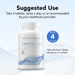 Close-up of TheraCal D2000 tablets for easy daily intake