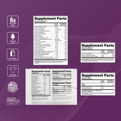 Theralogix TheraNatal gluten-free and no dyes badge reinforces clean ingredient promise