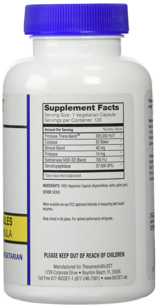 Theramedix BioSet Immune capsules close-up showing vegan formula.