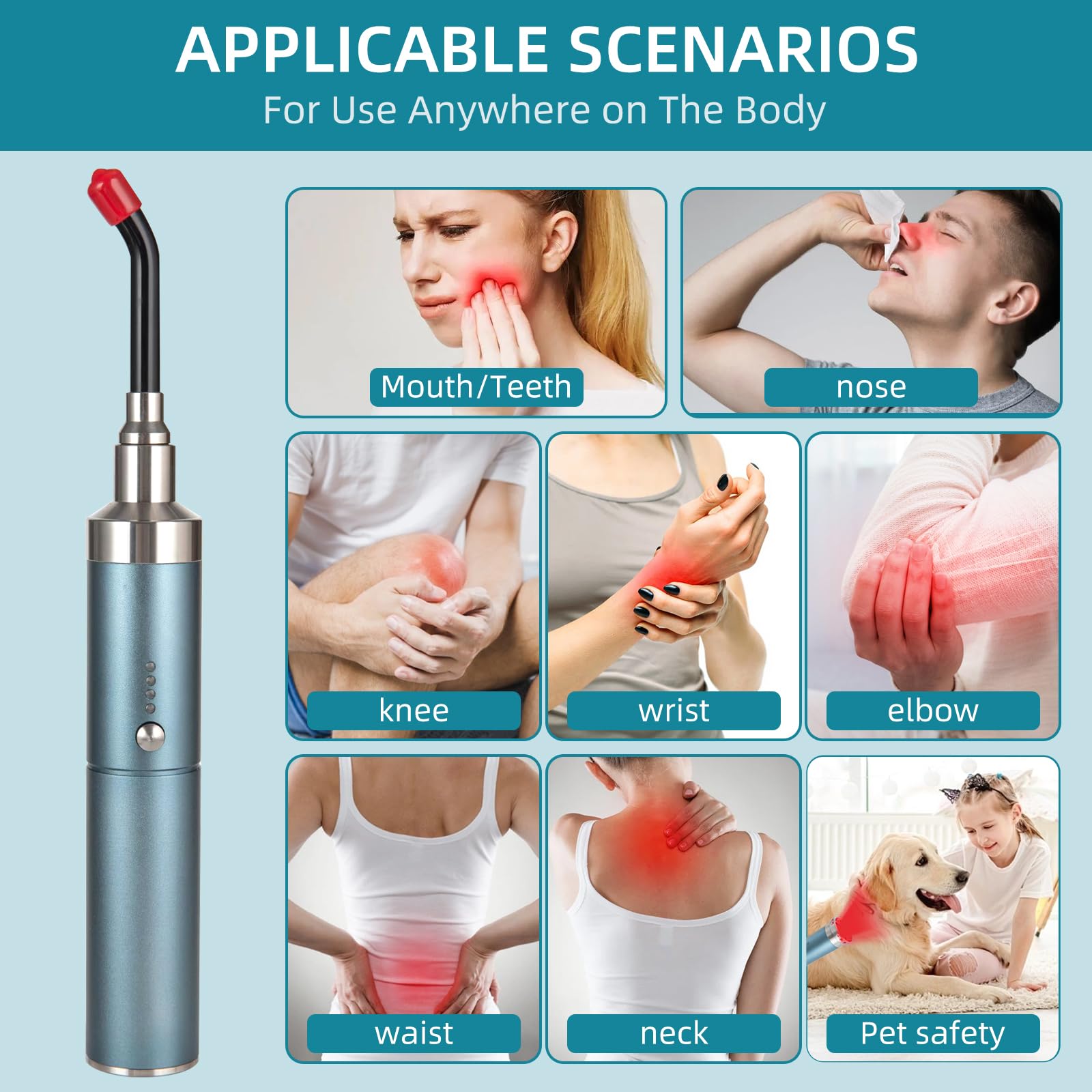 TherapSky compact professional wand is easy to handle for quick sessions.