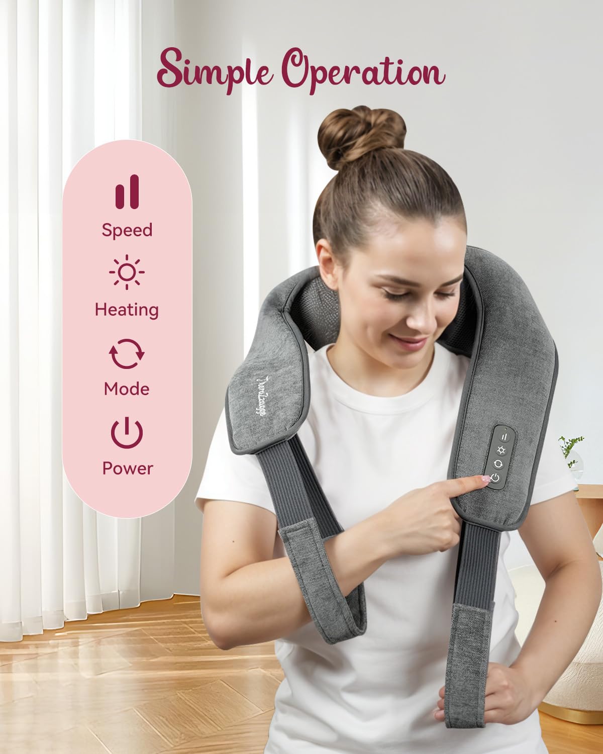 THERAZZAGGE ergonomic-u-shape hugs neck and shoulders for versatile use