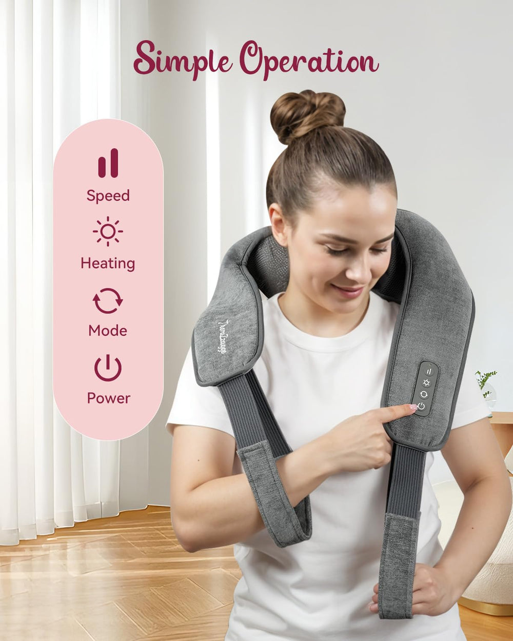 THERAZZAGGE ergonomic-u-shape hugs neck and shoulders for versatile use