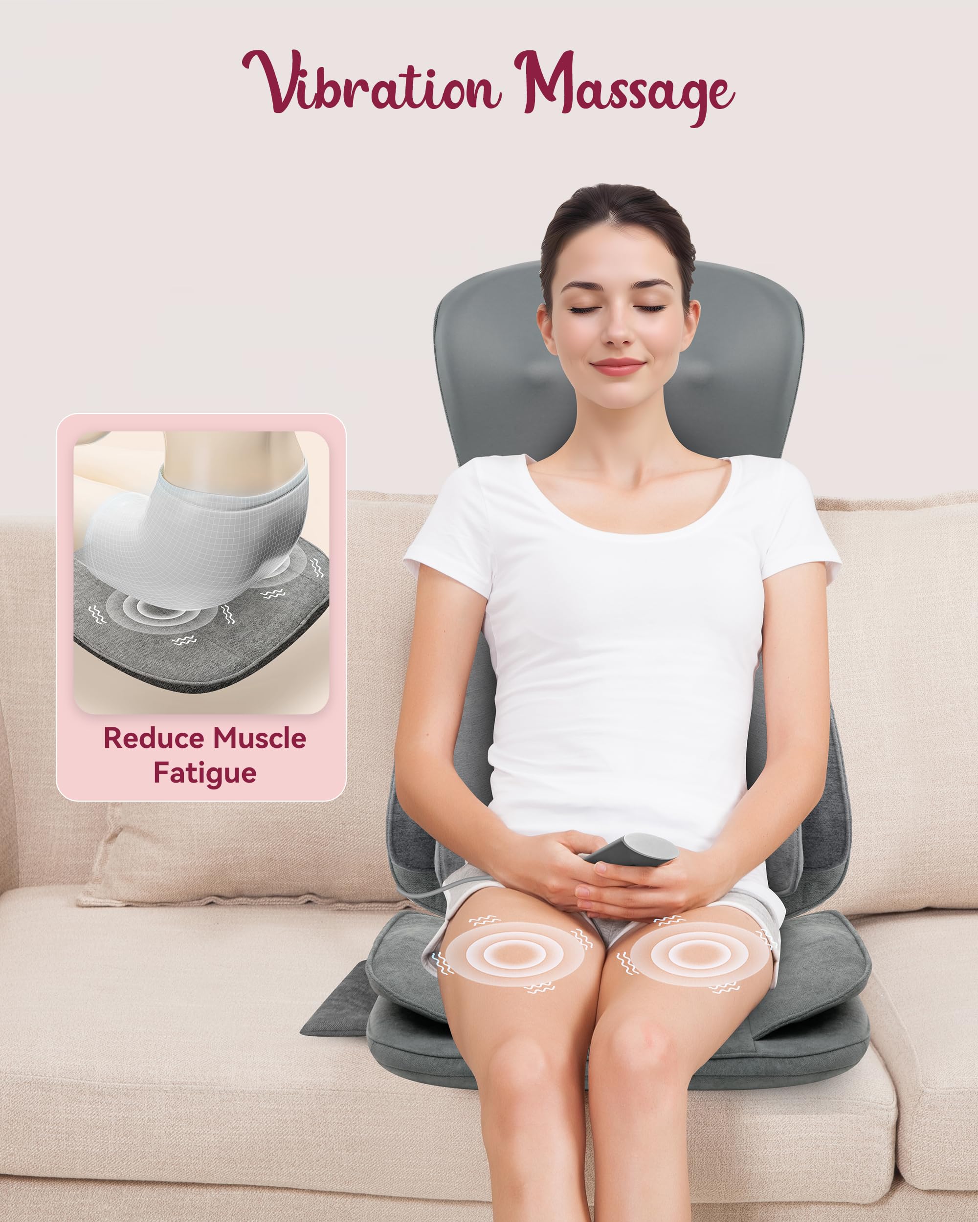 THERAZZAGGE memory foam padding adds plush support to the cushion.