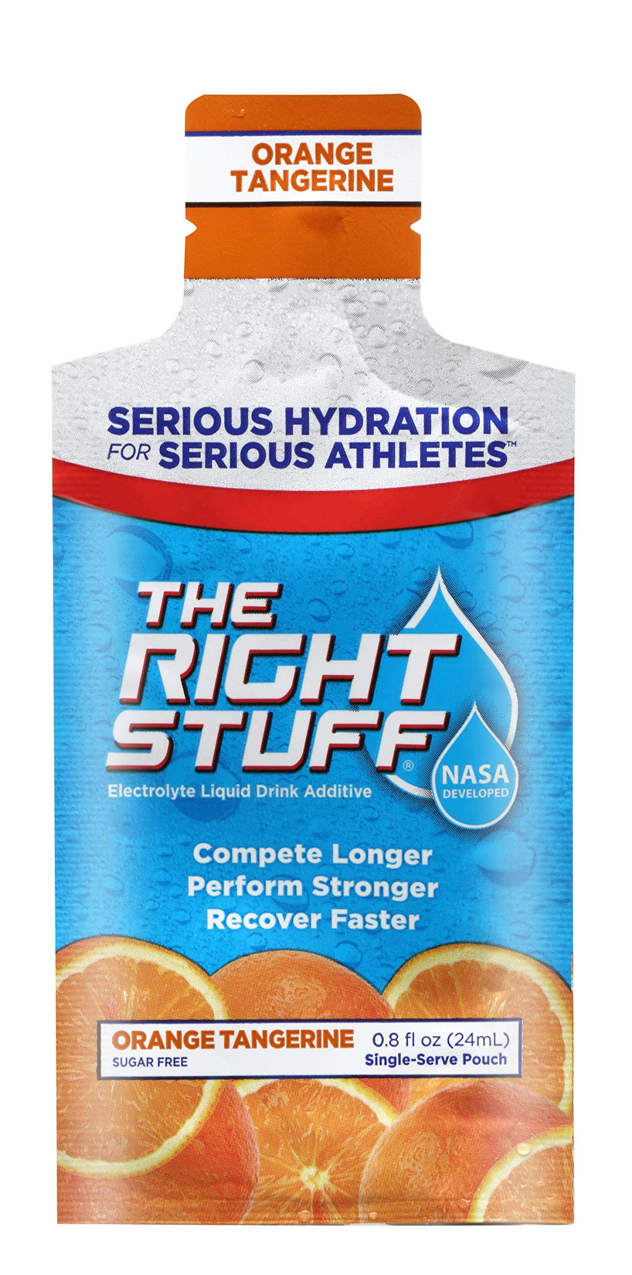 The Right Stuff label close-up highlights NSF Certified for Sport quality.
