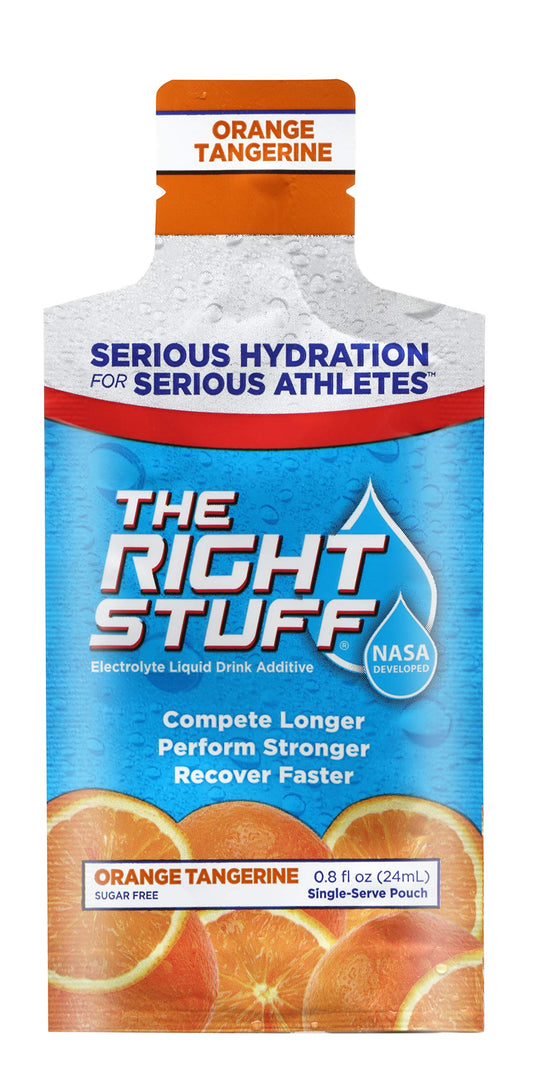 The Right Stuff label close-up highlights NSF Certified for Sport quality.