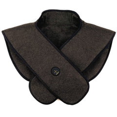 Thermrup neck and shoulder heating pad in use provides targeted warmth.