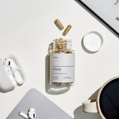 THESIS Clarity bottle highlights caffeine content for energy support
