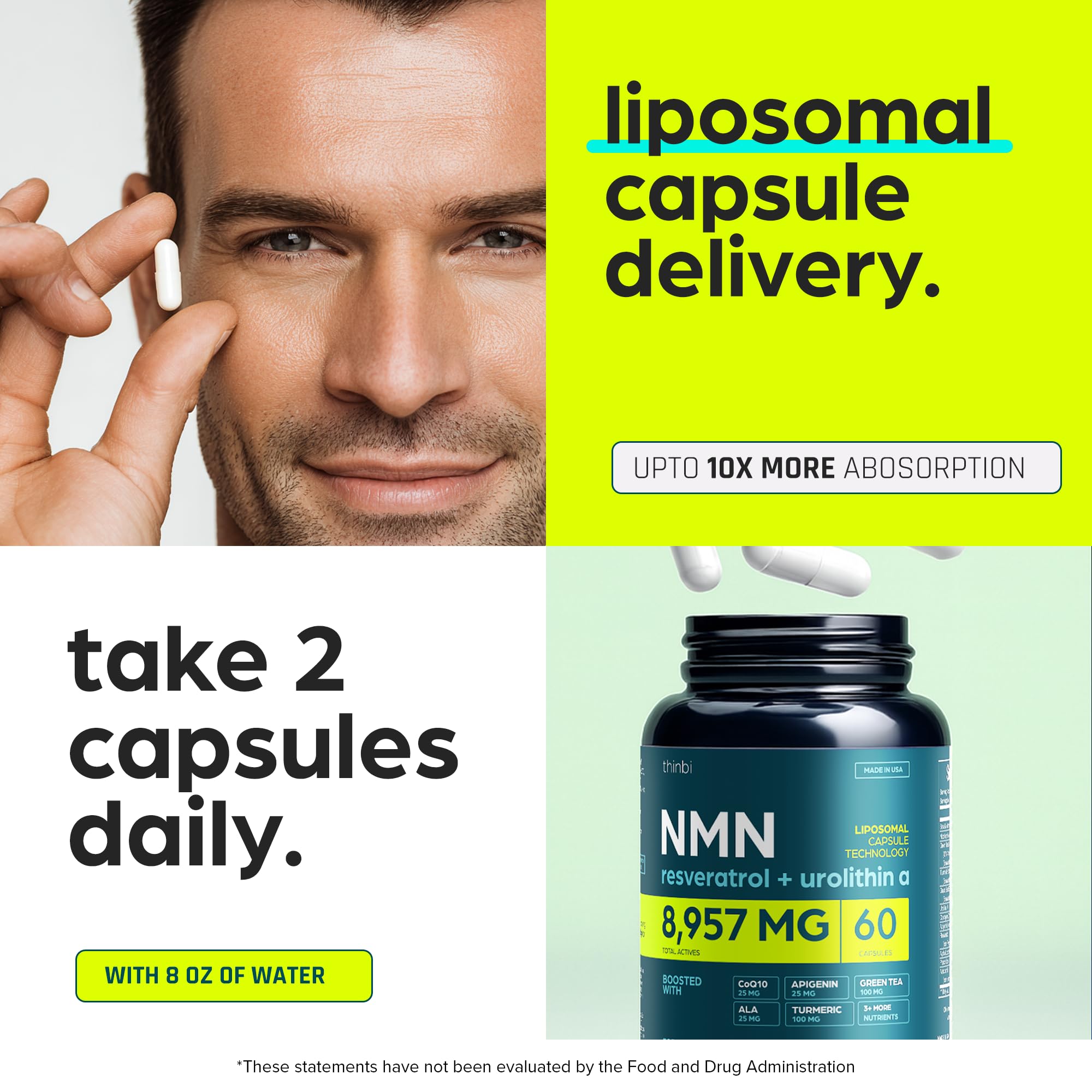 USA-manufactured facility ensures GMP standards for Thinbi NMN supplement.