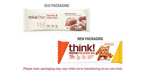 ThinkThin nutrition panel shows 10g protein and 5g fiber for daily balance.