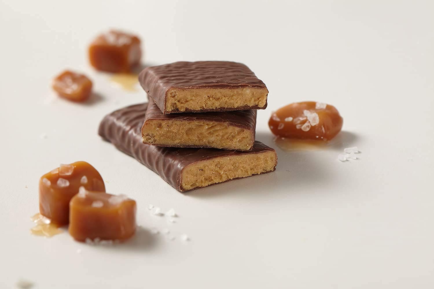 ThinkThin display with salted caramel among flavors for variety.