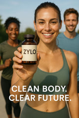 ThinkZylo MicroCleanse capsules poured into a glass for detox