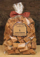 Thompson's Candle Co Apples and Cinnamon crumbles offer a long-lasting scent for living rooms.