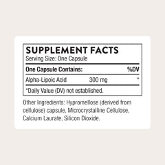 Closeup of capsules showing THORNE Alpha-Lipoic Acid for brain and nerve health.