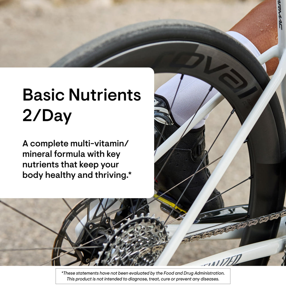 THORNE Basic Nutrients label detail listing vitamins and minerals.