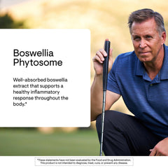 THORNE Boswellia Phytosome label detail highlights trusted brand and count.