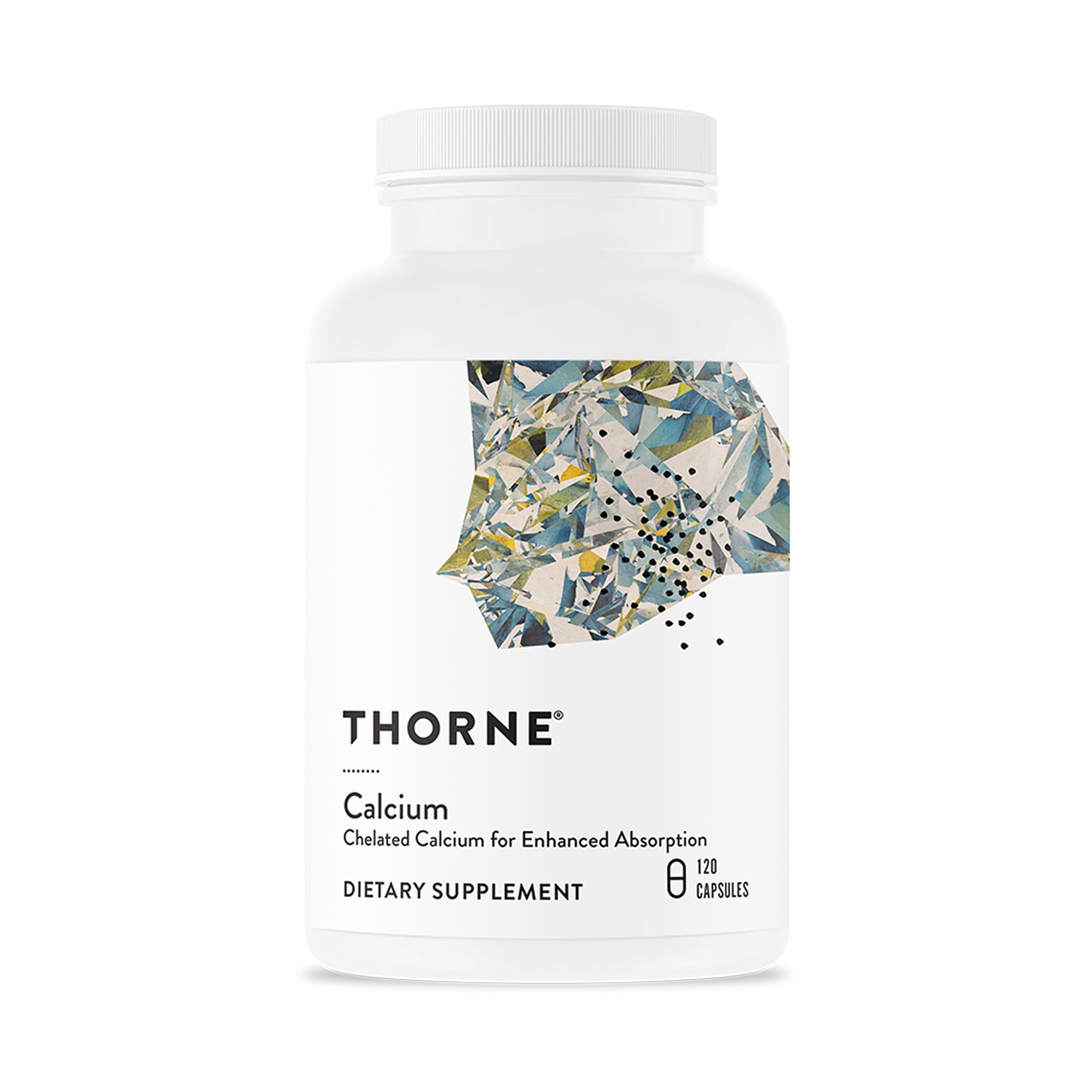 THORNE Calcium with DimaCal bottle front showing premium packaging and bone support focus