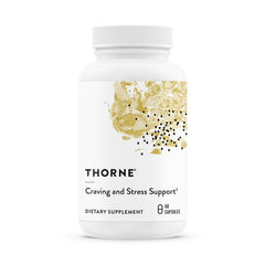 THORNE craving and stress support bottle front for daily balance
