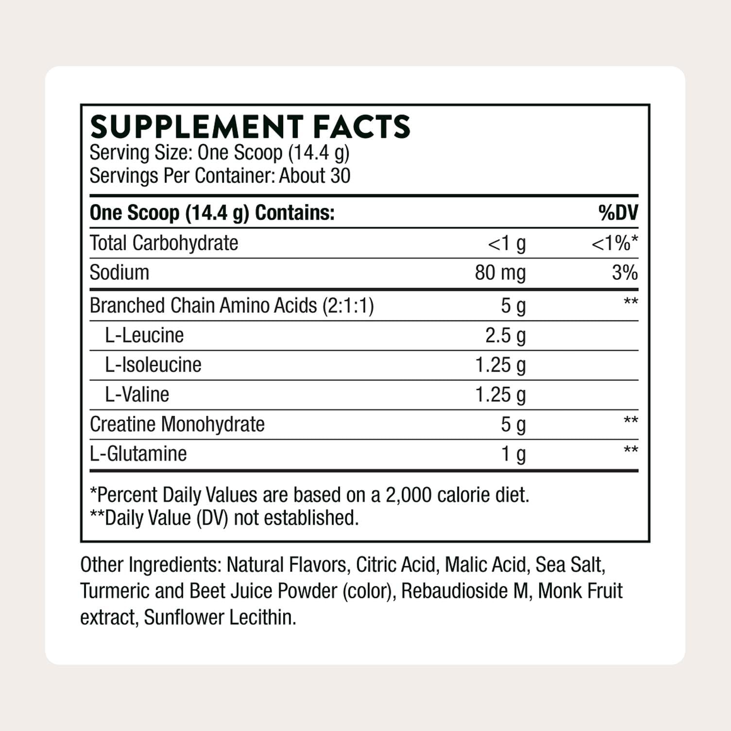 Scoop of THORNE Creatine + BCAAs mixed into a bowl for precise dosage.