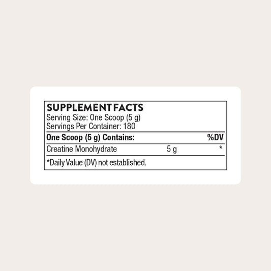 THORNE Creatine powder scoop for precise servings and easy mixing.