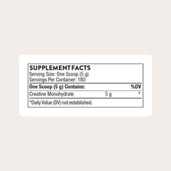 THORNE Creatine powder scoop for precise servings and easy mixing.