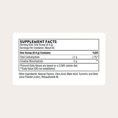 THORNE Creatine scoop dispensing powder for precise serving and convenient pre workout use.