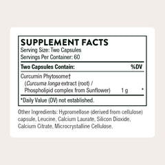 THORNE Curcumin Phytosome capsules showing Meriva for enhanced delivery