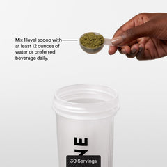 Thorne Daily Greens Plus moringa detail emphasizing nutrient dense formula.
