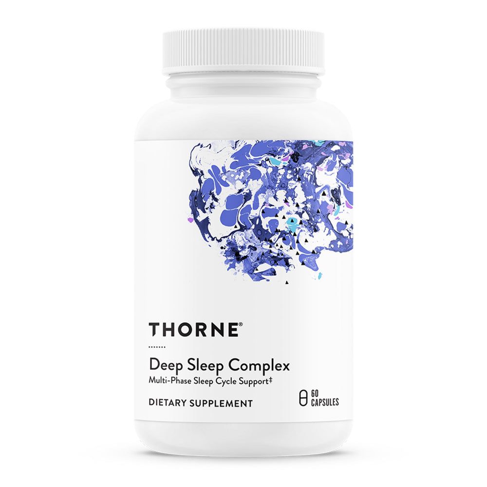 Thorne Deep Sleep Complex bottle with natural sleep support for nightly rest